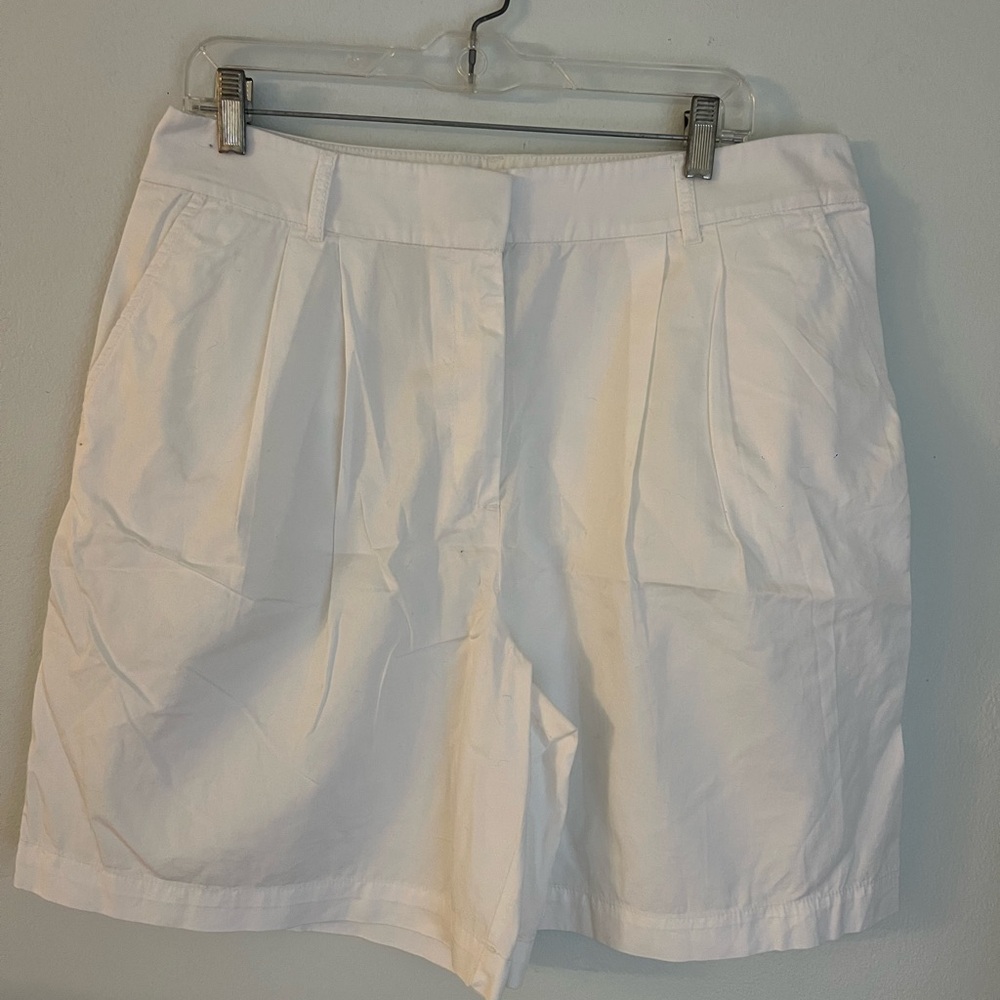 LOFT White Bermuda Shorts Classic Relaxed Fit